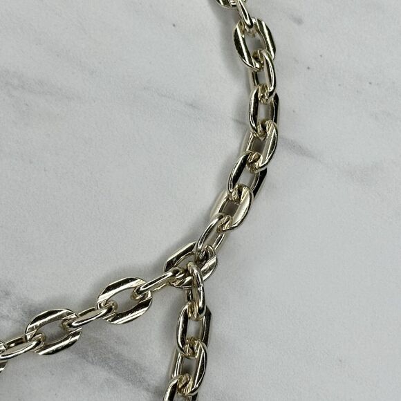 Lightweight Draped Gold Tone Metal Chain Link Belt Y2K Festival XS/Small XS/S ✨ - Picture 4 of 10